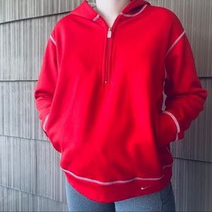 NIKE vintage styled red quarter zip sweatshirt